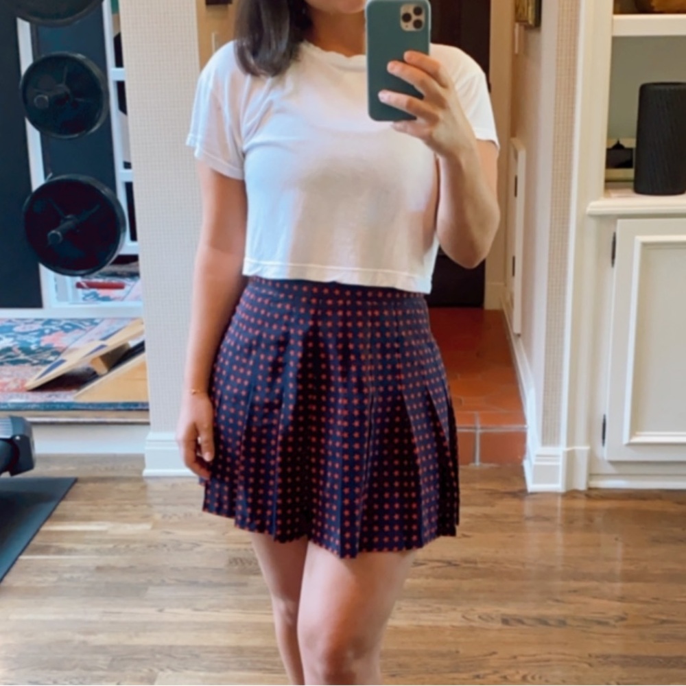 Vintage Tail Tennis Pleated Skirt